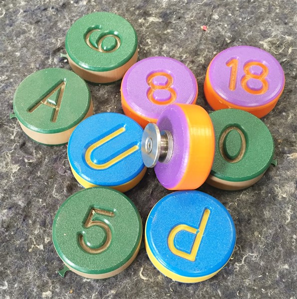 Novelty Number Slide Buttons